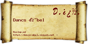 Dancs Ábel névjegykártya
